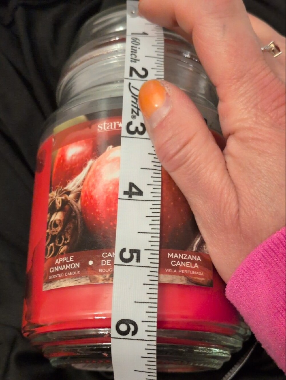 StarLytes Red Apple Cinnamon Scented Jar Candle - Picture 6 of 6